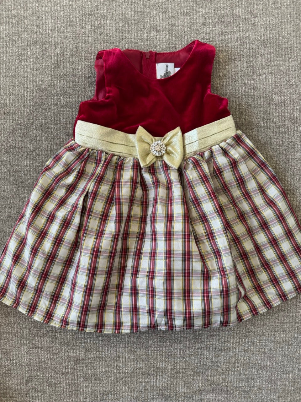 Seller #114 Rare Editions Christmas plaid dress girls size 18 months