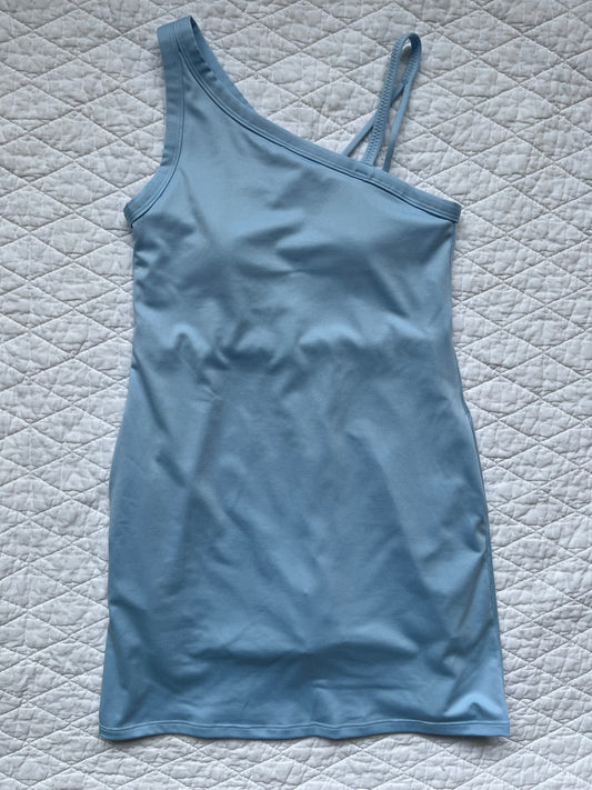 Seller #113 Girls All In Motion Blue Dress with Attached Shorts Size L 10/12