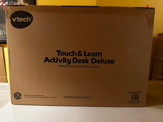 V-Tech Touch & Learn Activity Desk Deluxe Blue- NEW
