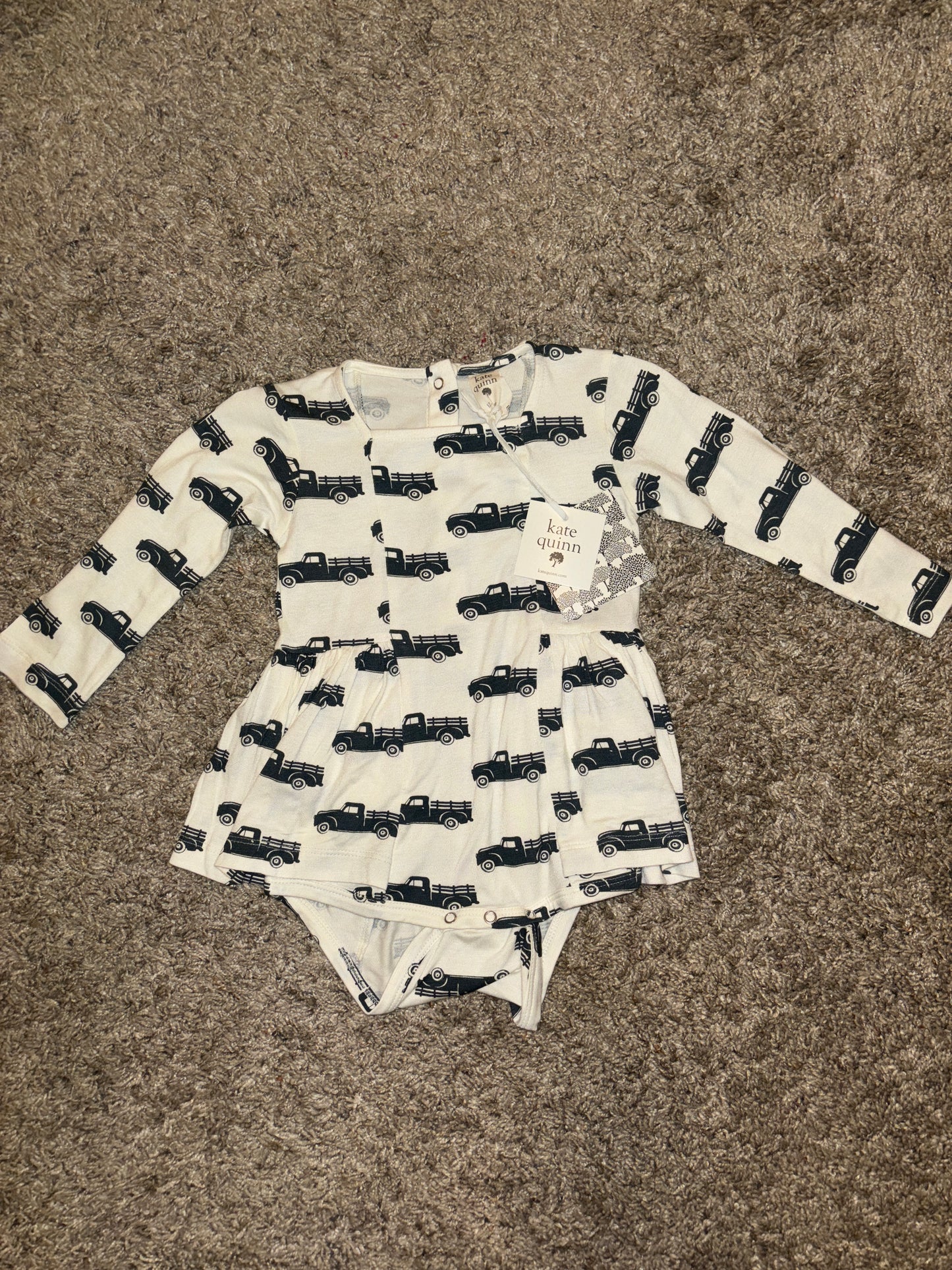 Kate Quinn Bamboo Dress Flared Bodysuit 12-18 months NWT