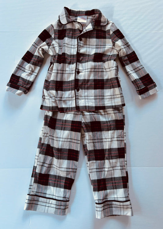 #101 *REDUCED* Target Wondershop Tartan Plaid Pink Black Pajamas Girls Size 2T