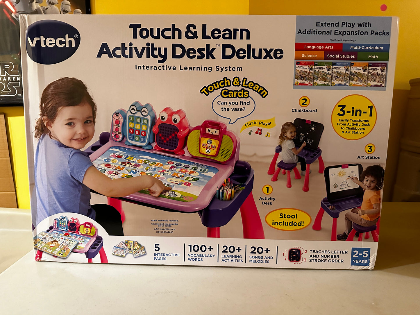 V-Tech Touch & Learn Activity Desk Deluxe Pink- NEW