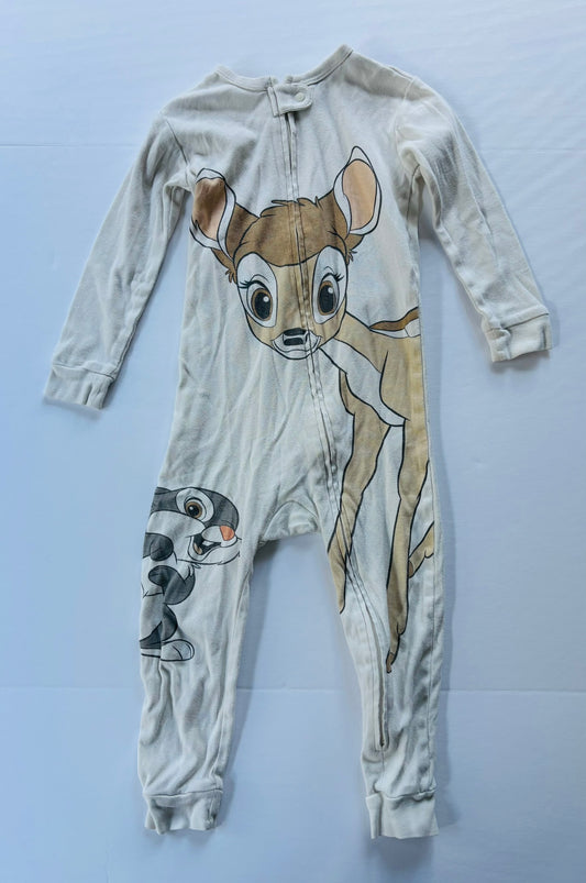 #101 Gap Disney Bambi Sleeper Pajamas Girls Size 2T