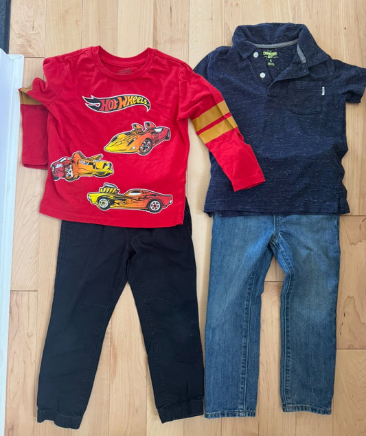 #207 Two outfit Top/pants bundle size 4T