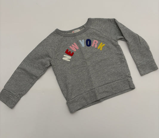 #121 girls 3 Crewcuts New York sweatshirt, EUC