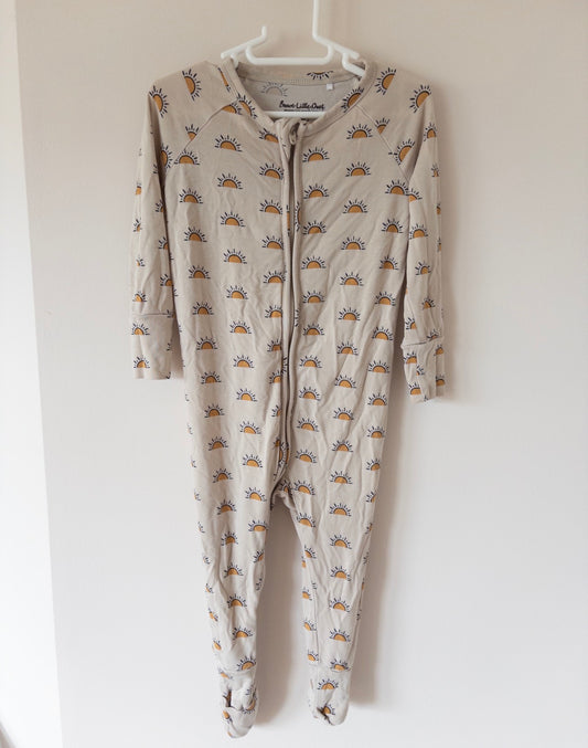 #36 girls brave little ones 12-18 month sunshine bamboo pajamas EUC