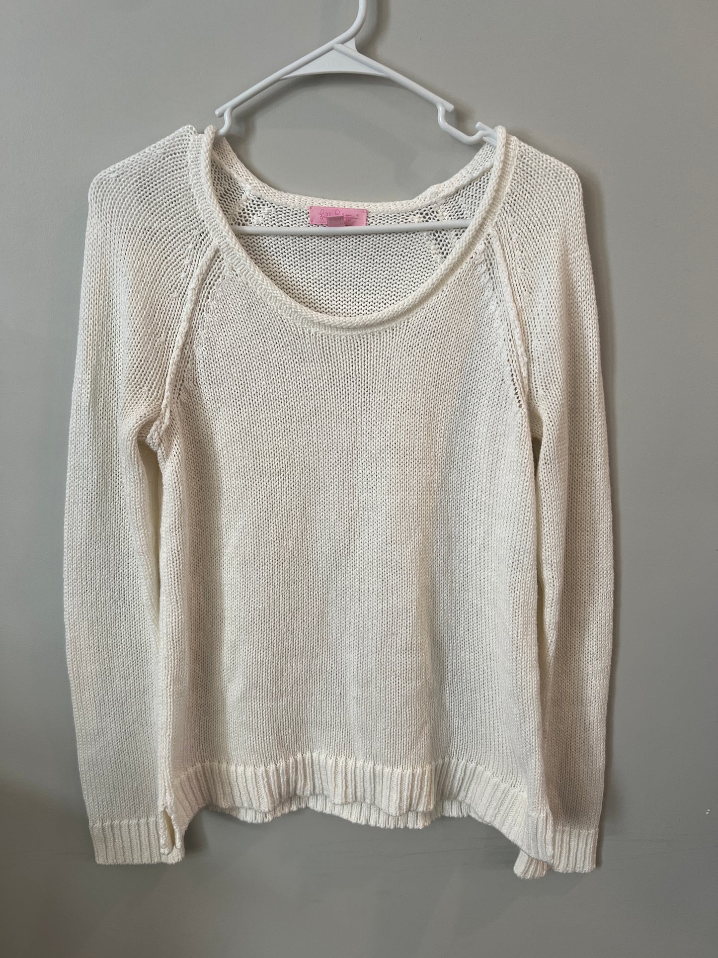 Women's M Lilly Pulitzer Cream Knit Sweater- PPU 45044 (Liberty Twp)
