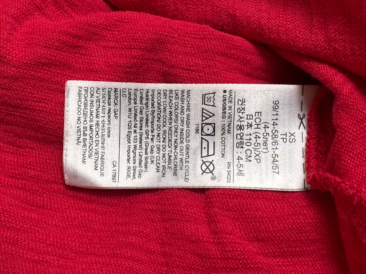 #163 Gap Star Wars Flip Sequin Red Shirt - size XS (4) - VGUC