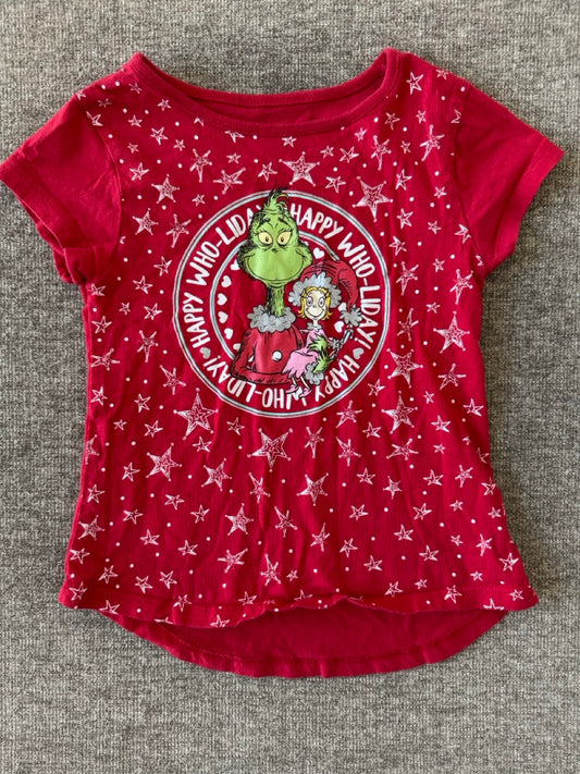 Seller #114 The Grinch red t-shirt girls size 5