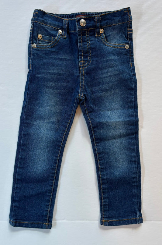 #101 *REDUCED* Seven (7) for all Mankind Stretchy Dark Wash Skinny Jeans Girls Size 24 months