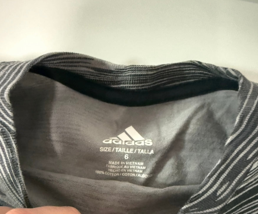 #155 Adidas athletic long sleeve shirt, Size 6