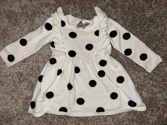 Carters Polka Dot Ruffled Dress 18 months