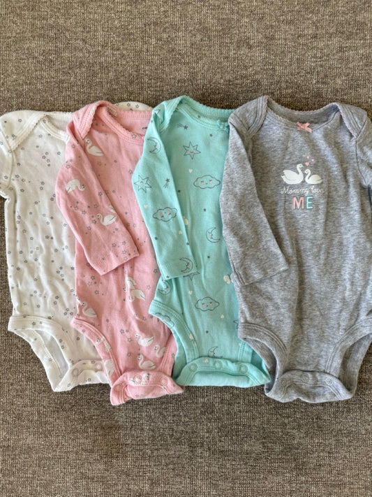 Seller #114 Carters long sleeved onesies girls size 3 months