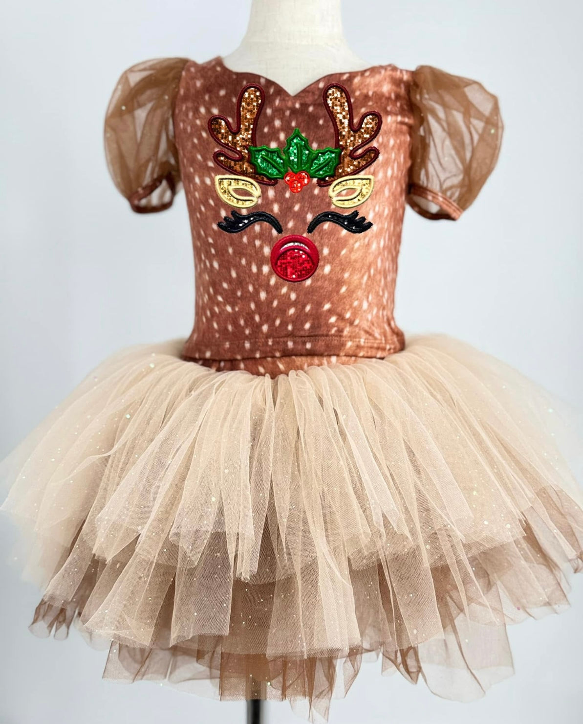 #155 Reduced! Aritutus 2 piece reindeer tutu set, size 4T