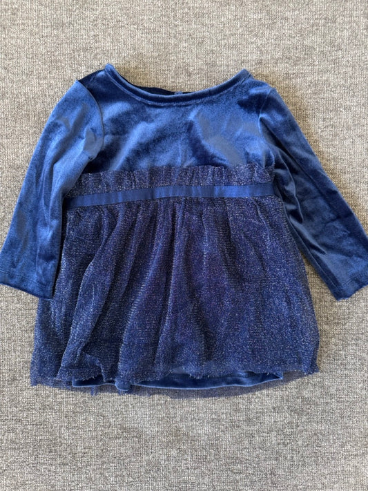Seller #114 Cat and Jack Navy blue sparkle dress girls size 3-6 months