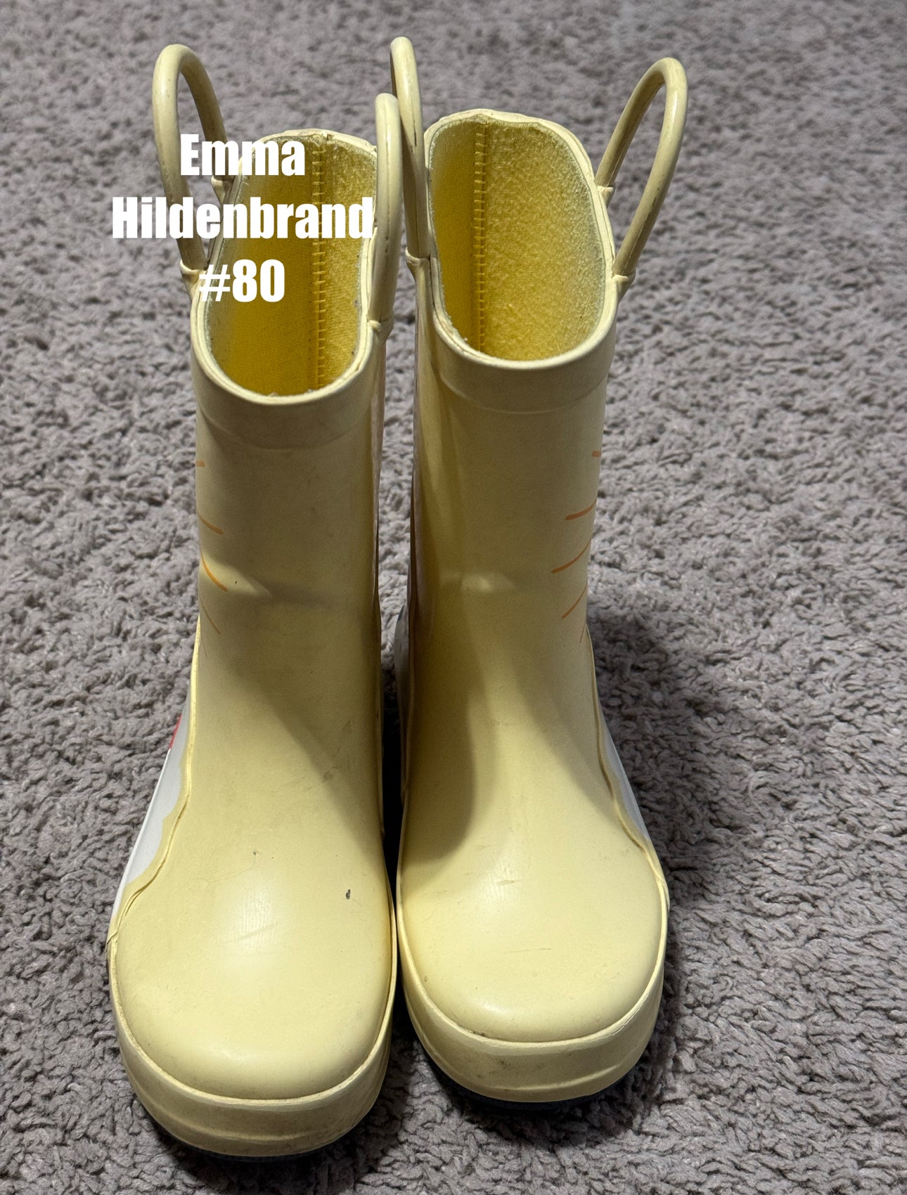 10C Yellow Rainbow Rain Boots PLAY CONDITION