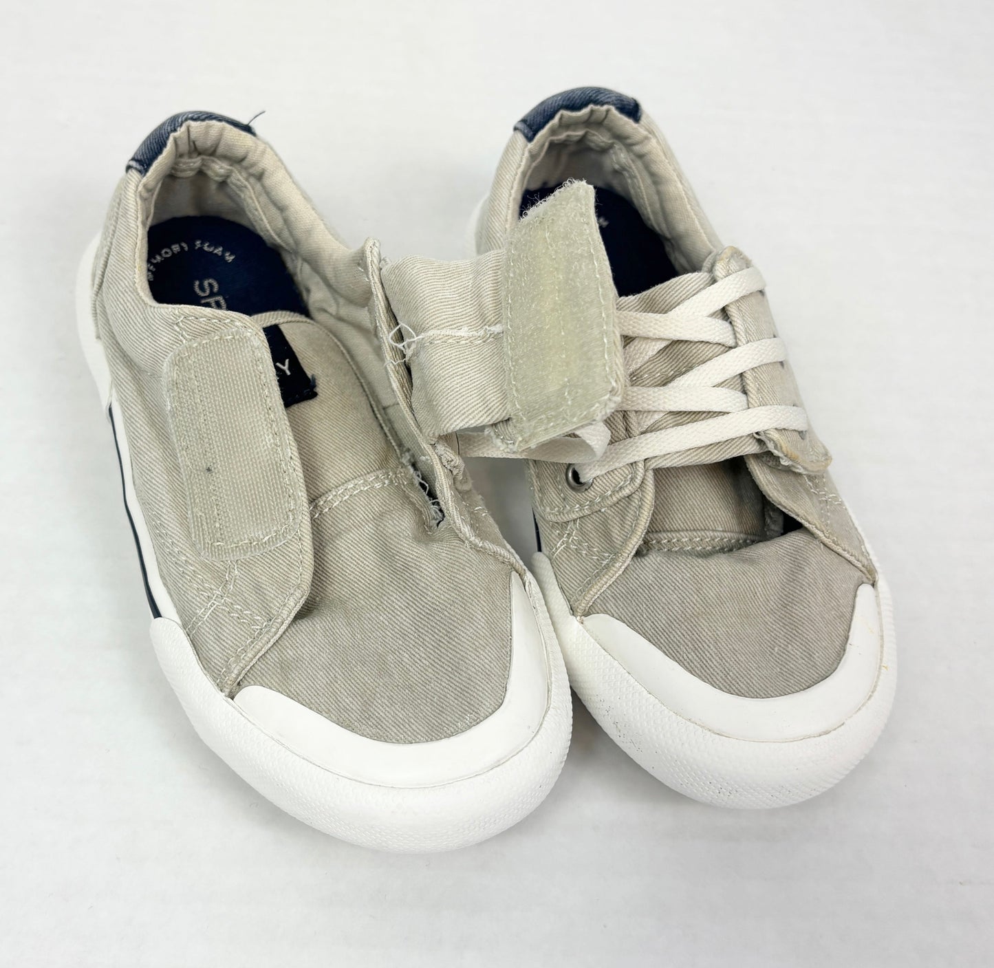 M #14 Boys Shoes size 11 Sperry Topsiders Pull Up Velcro