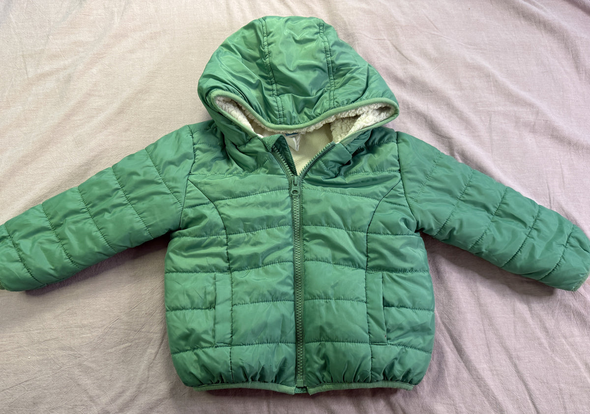 #103 Boys 2T Green Puffer Coat