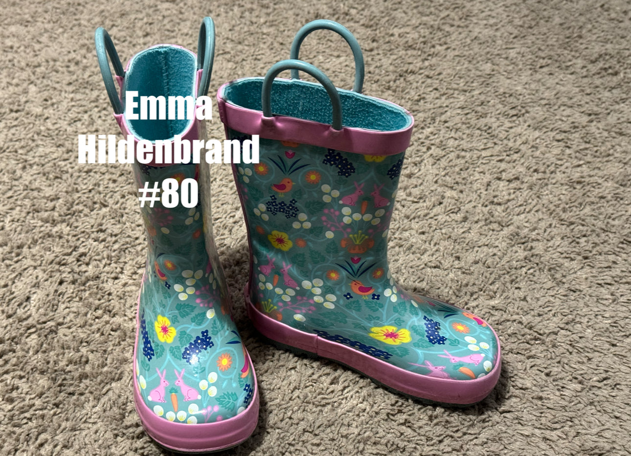 8C Floral Rain Boots PLAY CONDITION