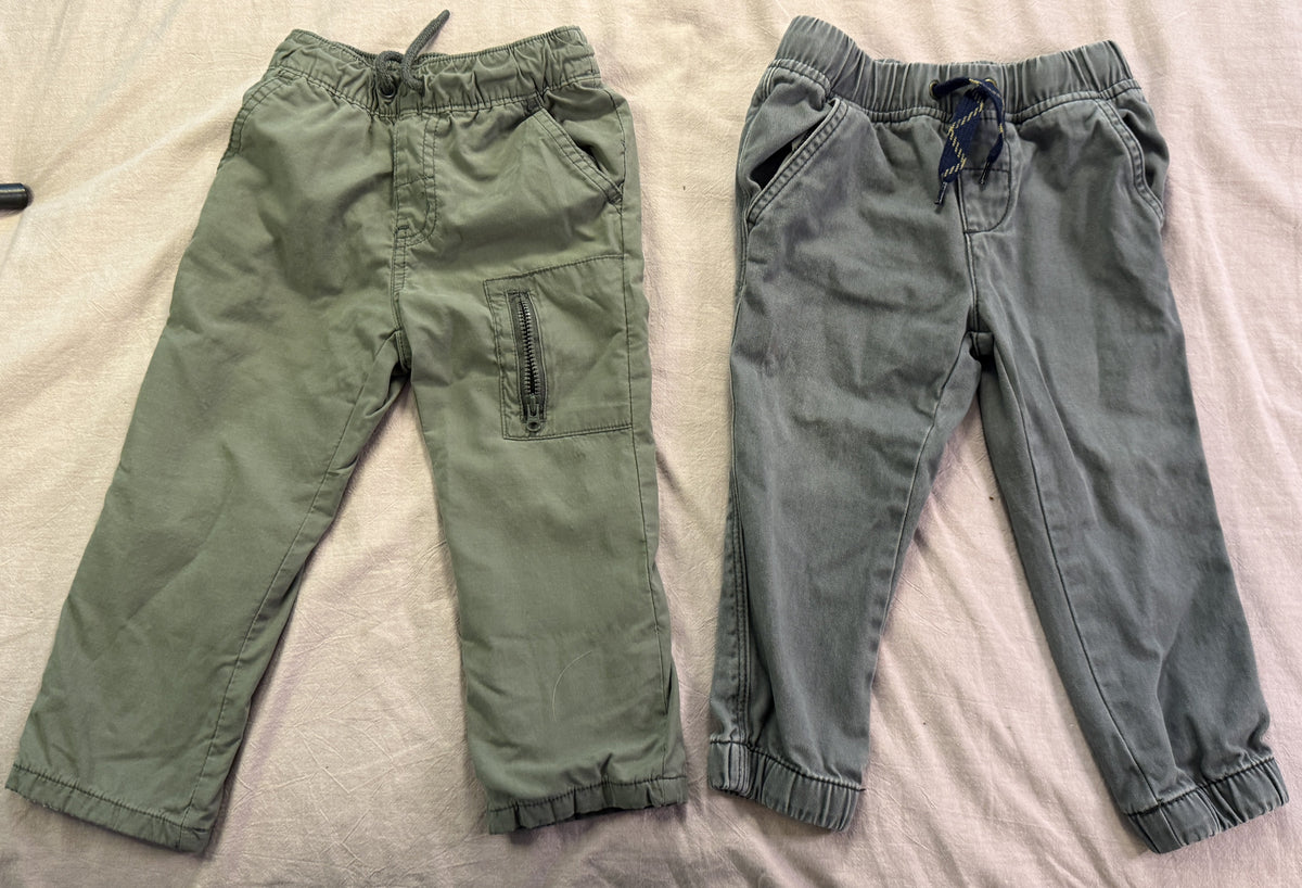 #103 Boys 2T Gray Jogger/Cargo Pants Bundle