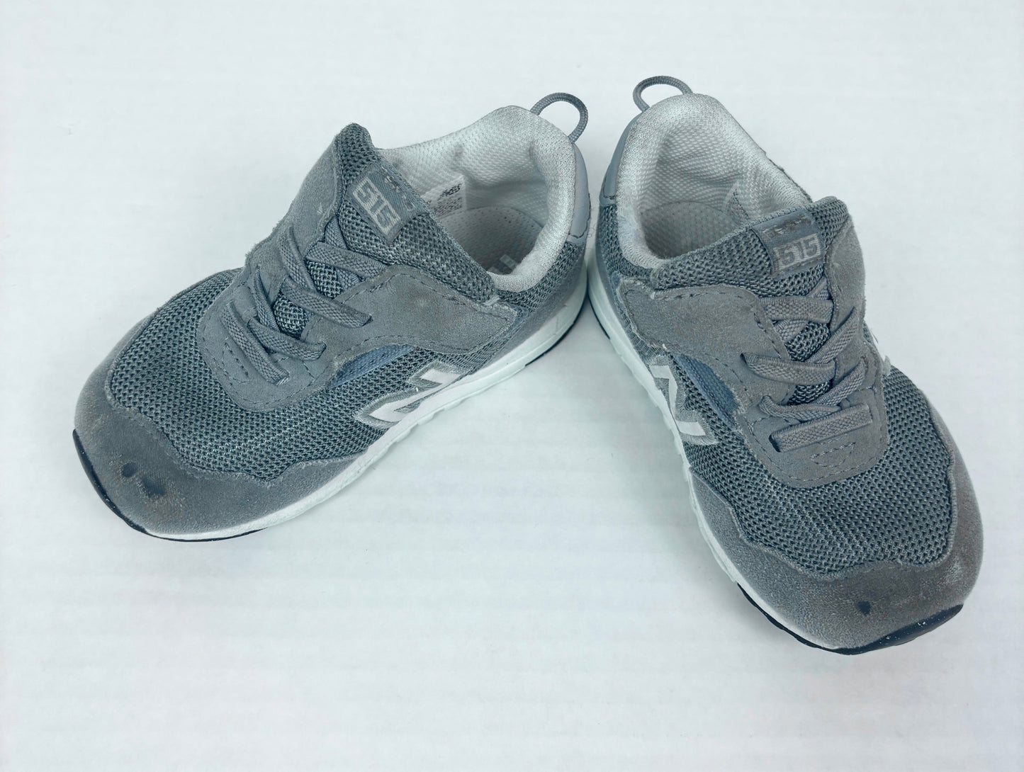 #14 Boys Shoes New Balance C 6W Gray Pull back velcro