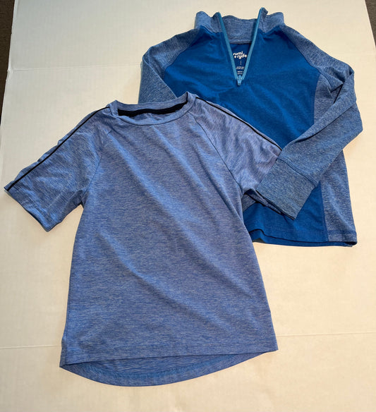 Seller 148 VGUC Rumi and Ryder quick dry athletic pullover (has thumb holes!) and C9 athletic shirt size 4/5