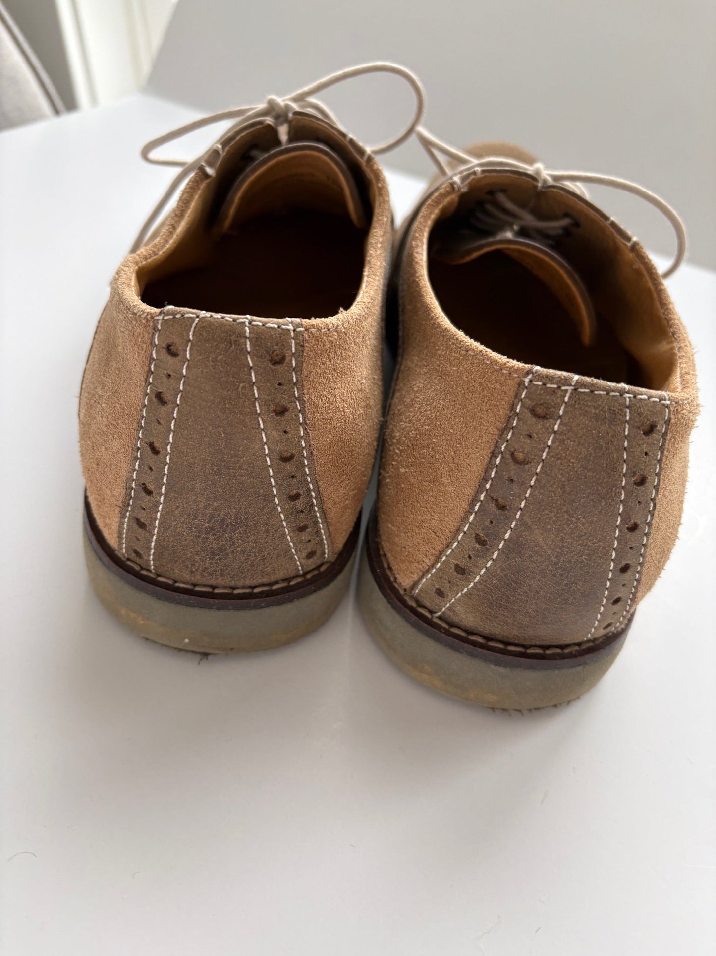 Seller #105 - Men's Size 13 Tan Bass Suede Dress Shoes GUC