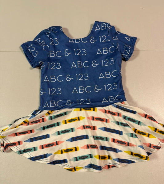 #155 ABC & 123 Leotudes peplum, size 4