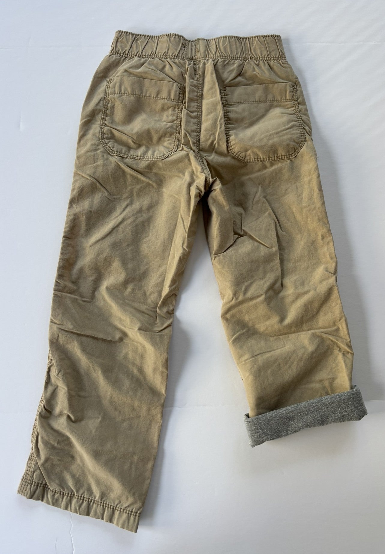 #101 Old Navy Khaki Roll-up Lined Pants Boys Size 5