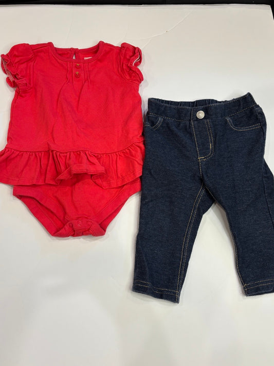 #86A  girls 6-12mo Gymboree outfit