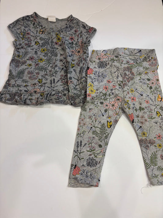 #86A girls 9-12mo H&M top and pant