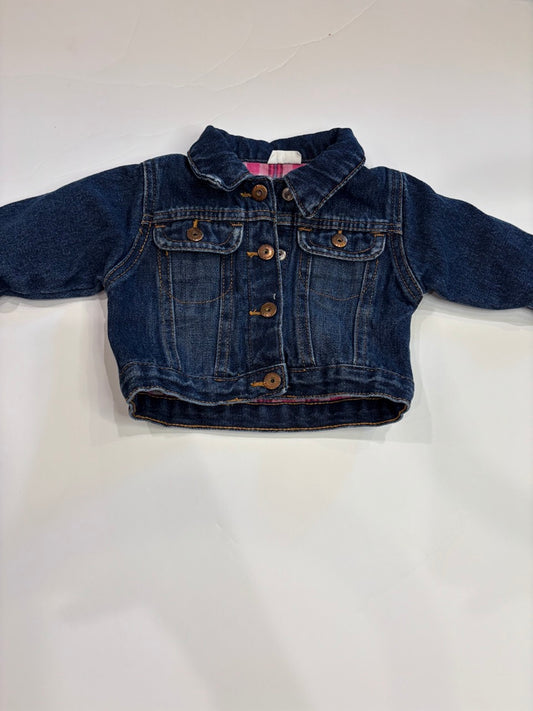 #86A girls 6-9mo jean jacket, wrangler