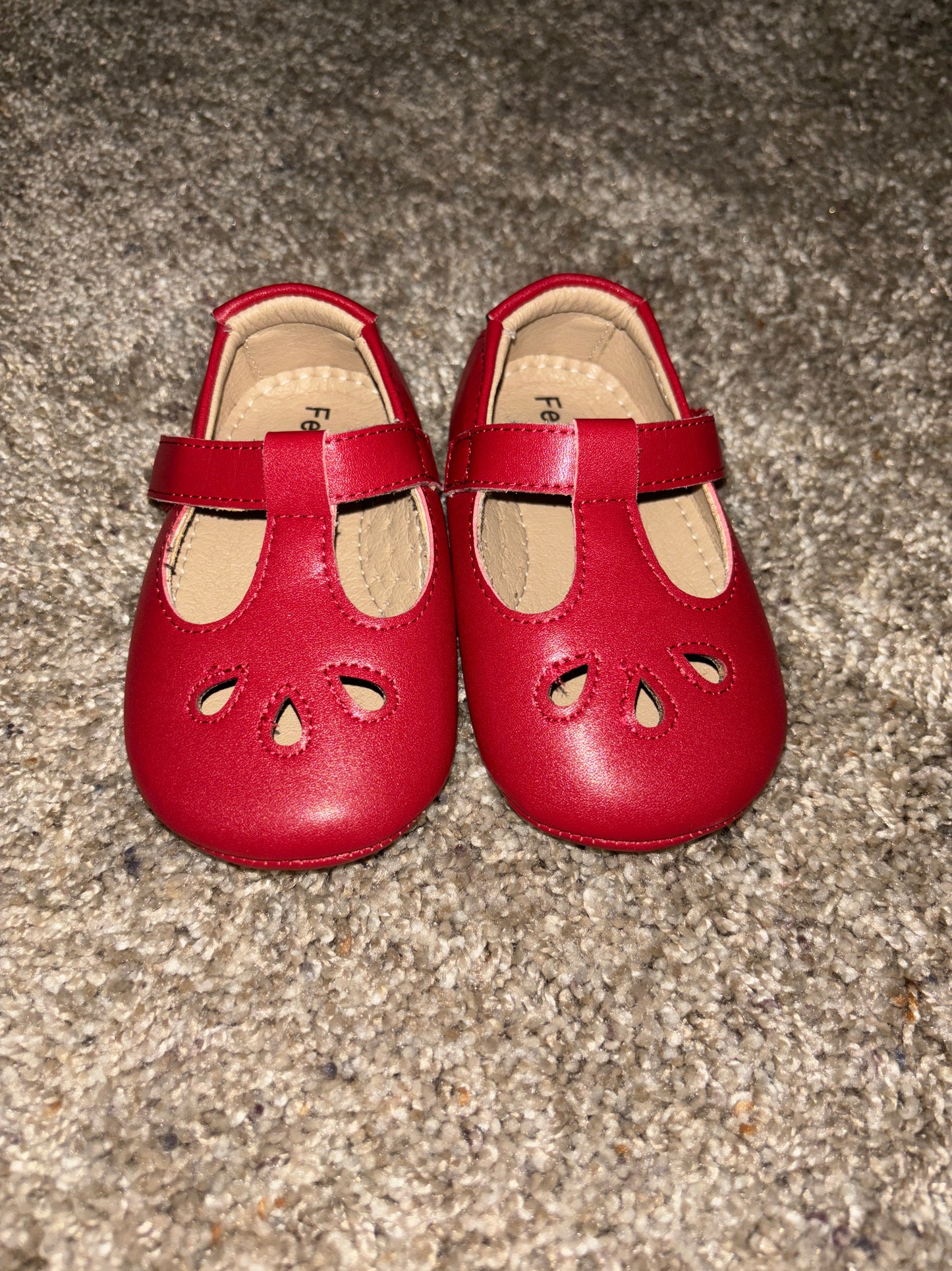 Felix & Flora Red Mary Janes- fits 12-18 months