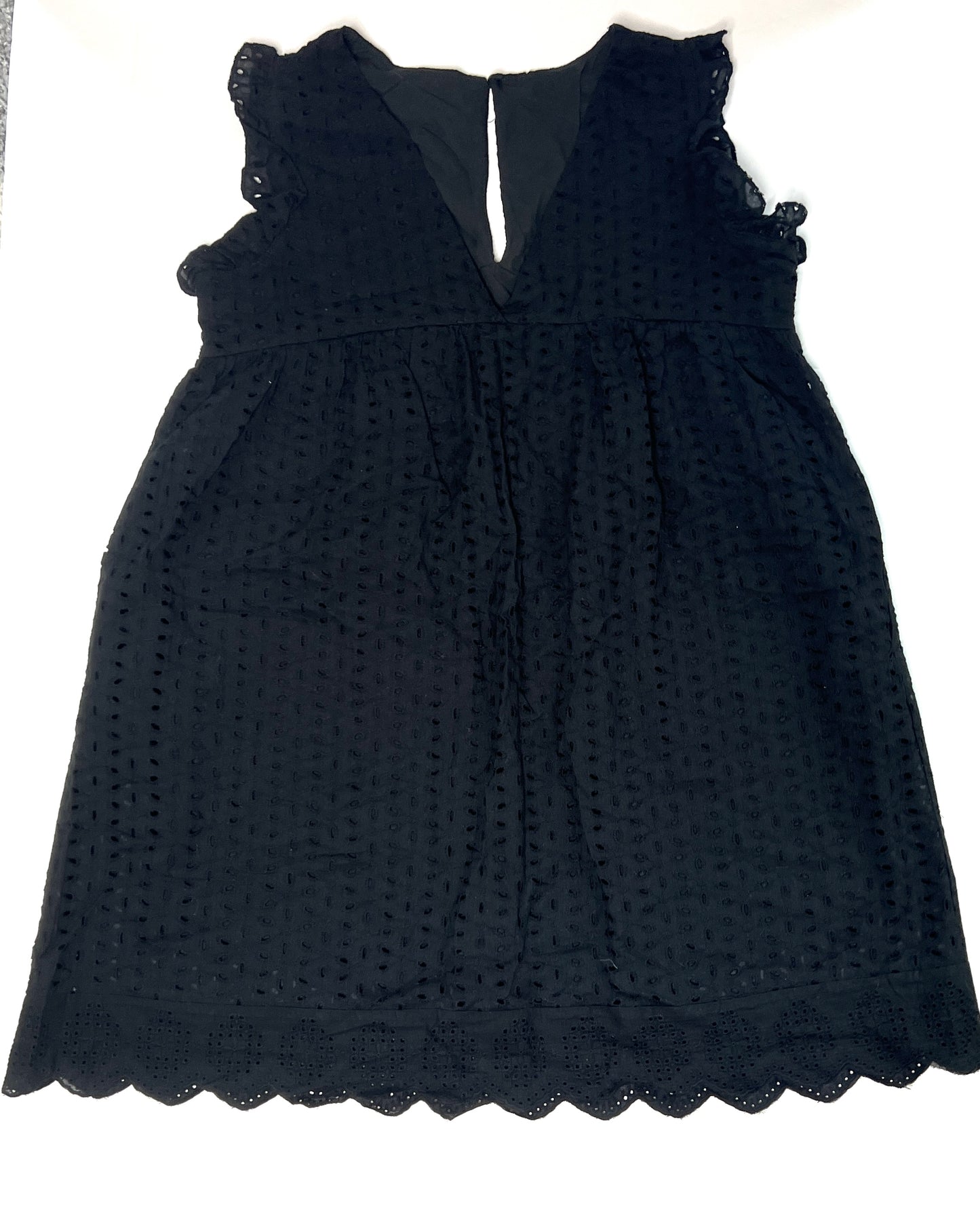 Womens black eyelet dress with built in shorts no tag, fits like a S/M