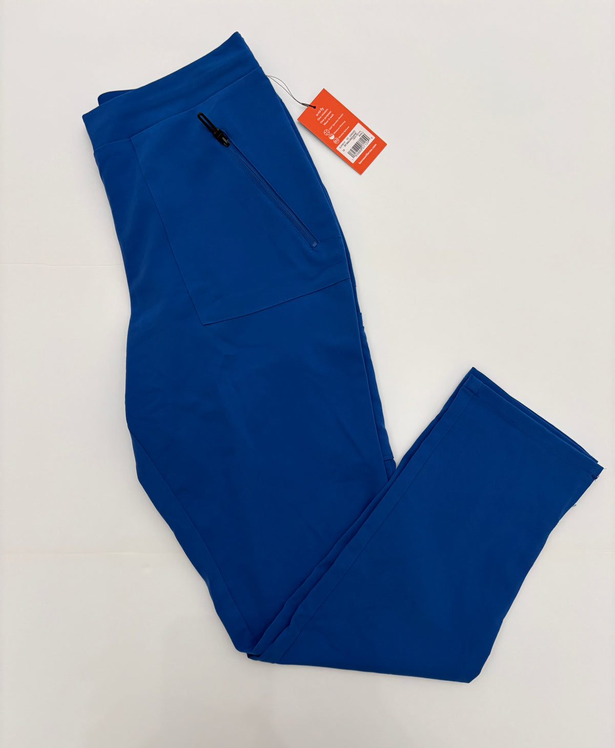 #121 women's small Barco 5 pocket blue scrub pants, NWT