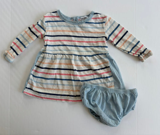 #101 *REDUCED* Splendid Pastel Mutlticolor Striped Cotton Dress Girls Size 18-24 months