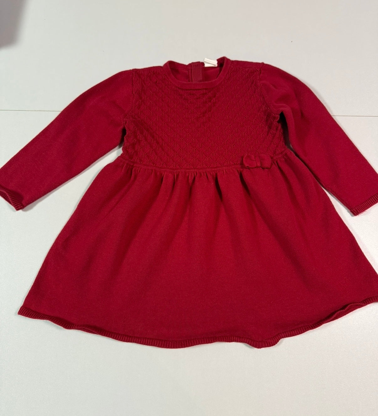 #155 Red H&M sweater dress, size 1.5-2 years