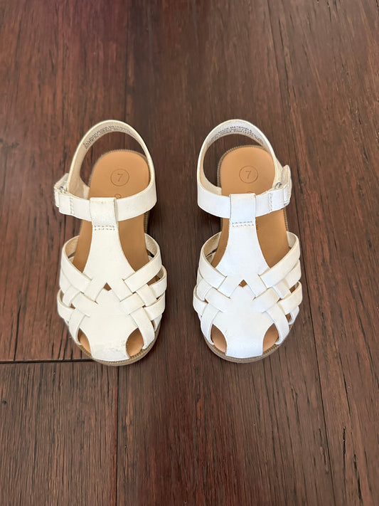 Seller 48, Cat & Jack Sandal, White, EUC, Girls size 7