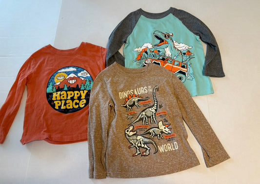 #25 Boys 4T Jumping Beans set of 3 long sleeve t shirts