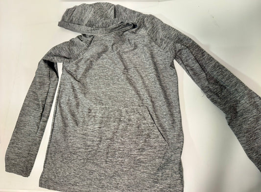 #155 Class Club grey athletic long sleeve hoodie, size 6-7