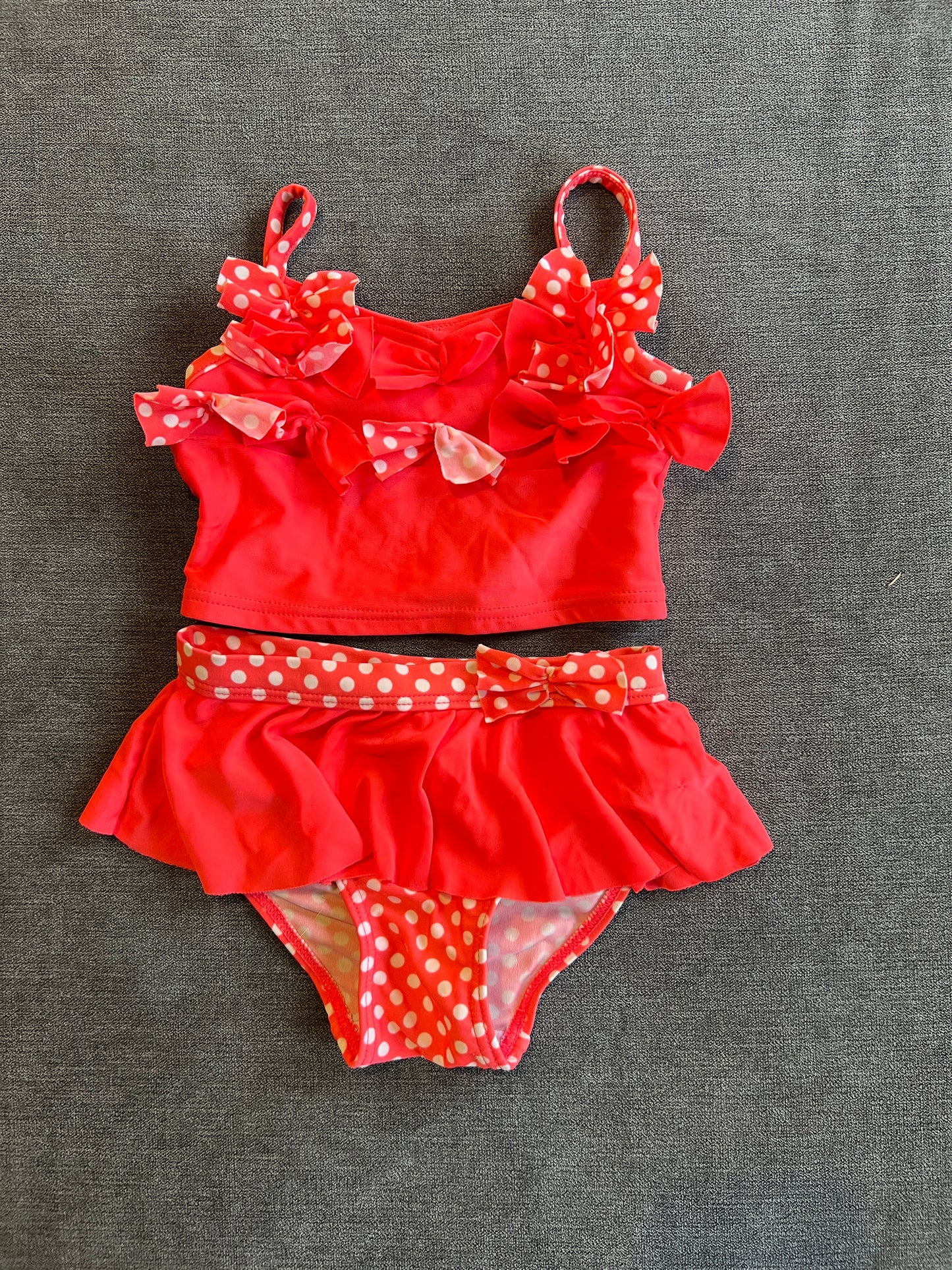 Girls 2T Two Piece Hot Pink Swimsuit