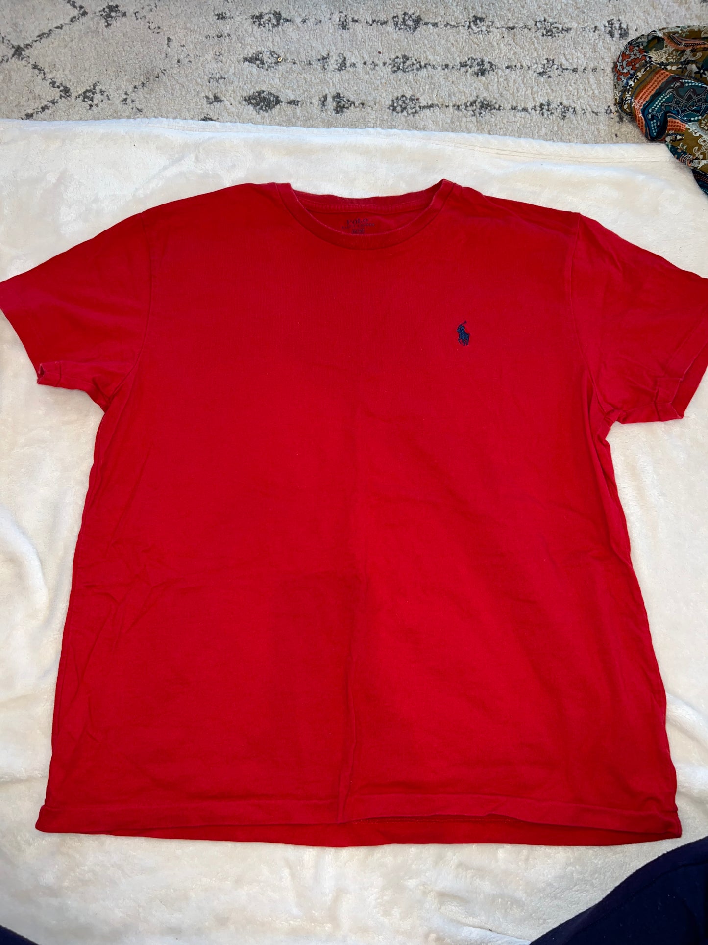 Mens Medium Polo Shirt Red