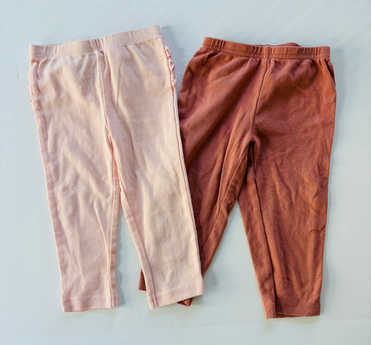 #101 Carter’s 2-Pack Pink Leggings Girls Size 18 months