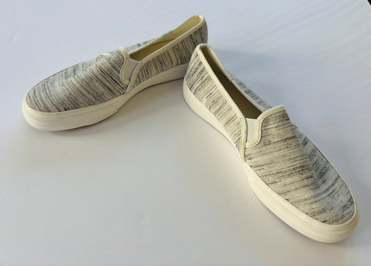 #101 *REDUCED* NWOT Keds Double Decker Slip-on Gray White Shoes Women Size 6.5