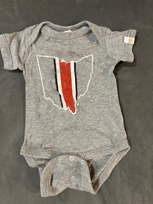 Seller 128 - Ohio State Baby Onesie 3-6M