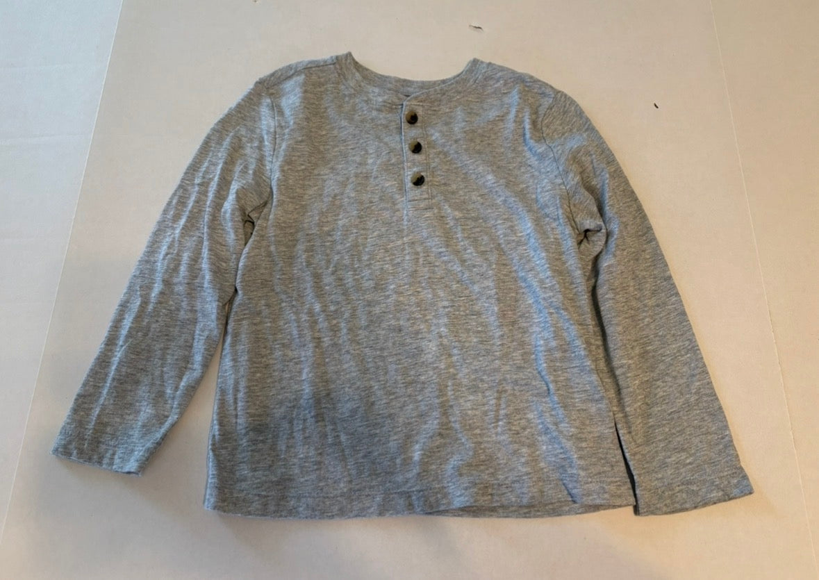 #25 Boys 5T Old Navy gray long sleeve shirt with buttons