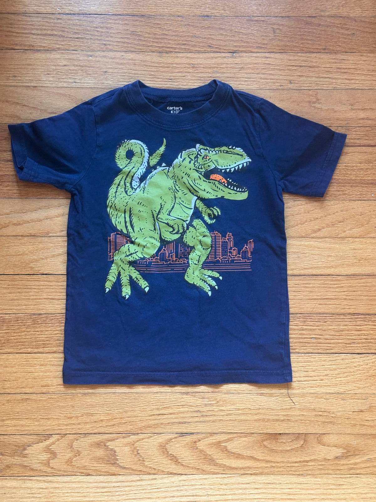 #163 Bundle of 3 T-Shirts (Dinosaur, Cars, Robot) - size 5/6 - EUC