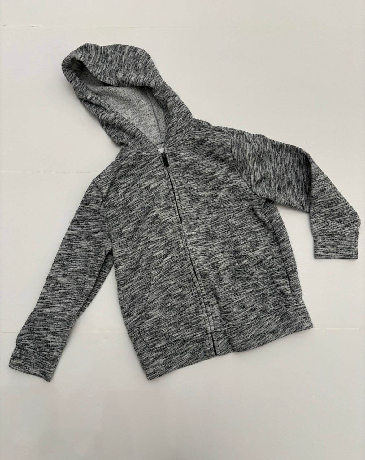 #121 boys 5T Old Navy gray zip sweatshirt, VGUC