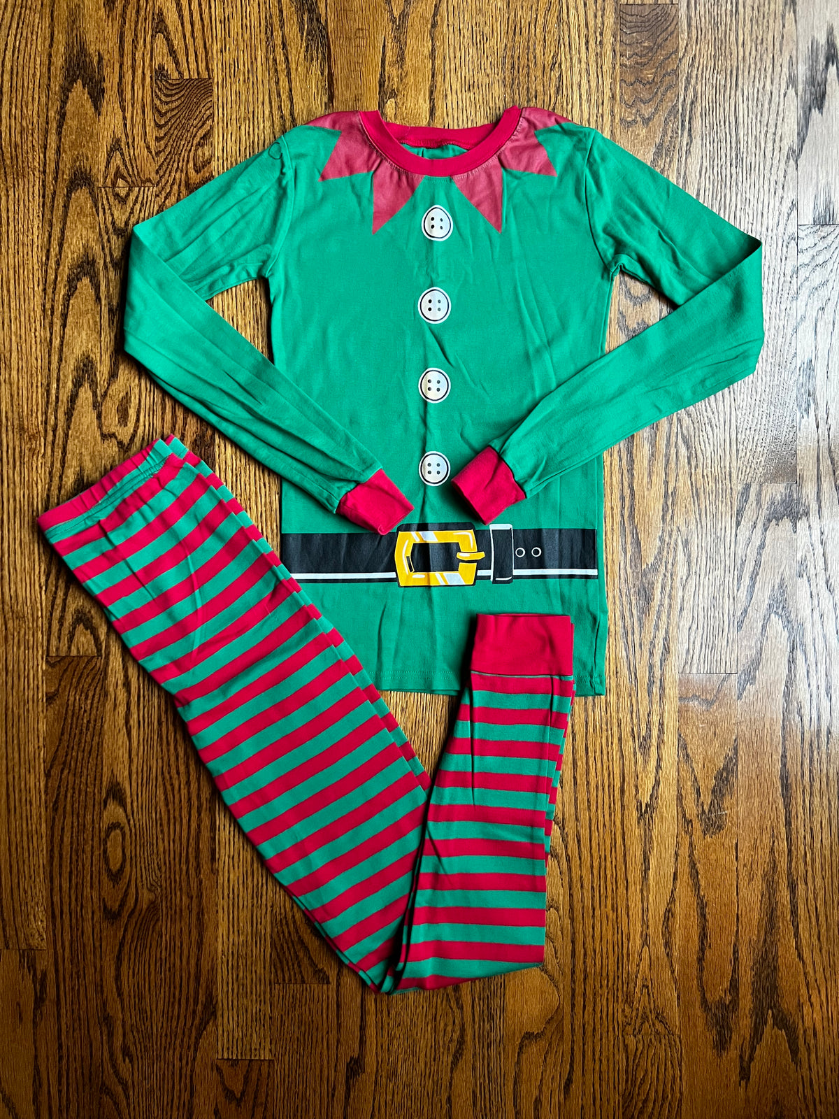 Seller #115 - Children’s Place 16 Red & Green Elf Pajamas, GUC