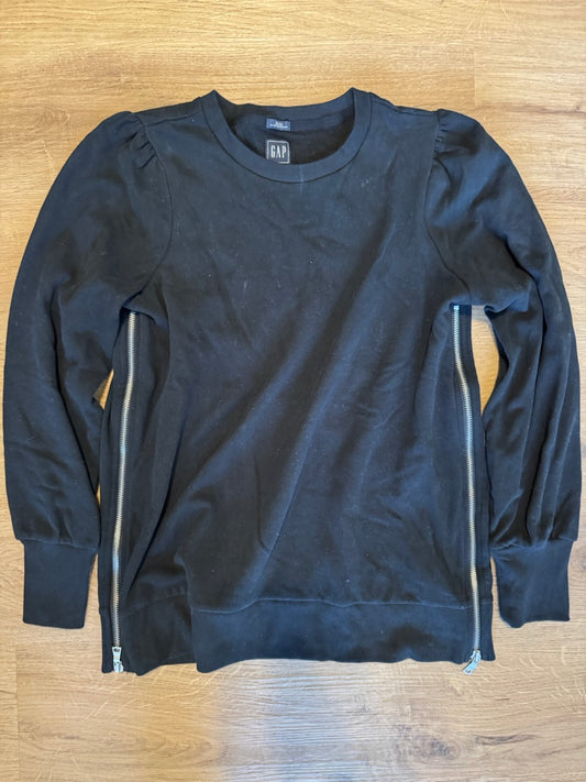 Seller #114 Gap black sweatshirt with zipper detail on sides size medium